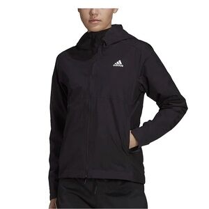 Adidas Black Full-Zip Windbreaker Jacket